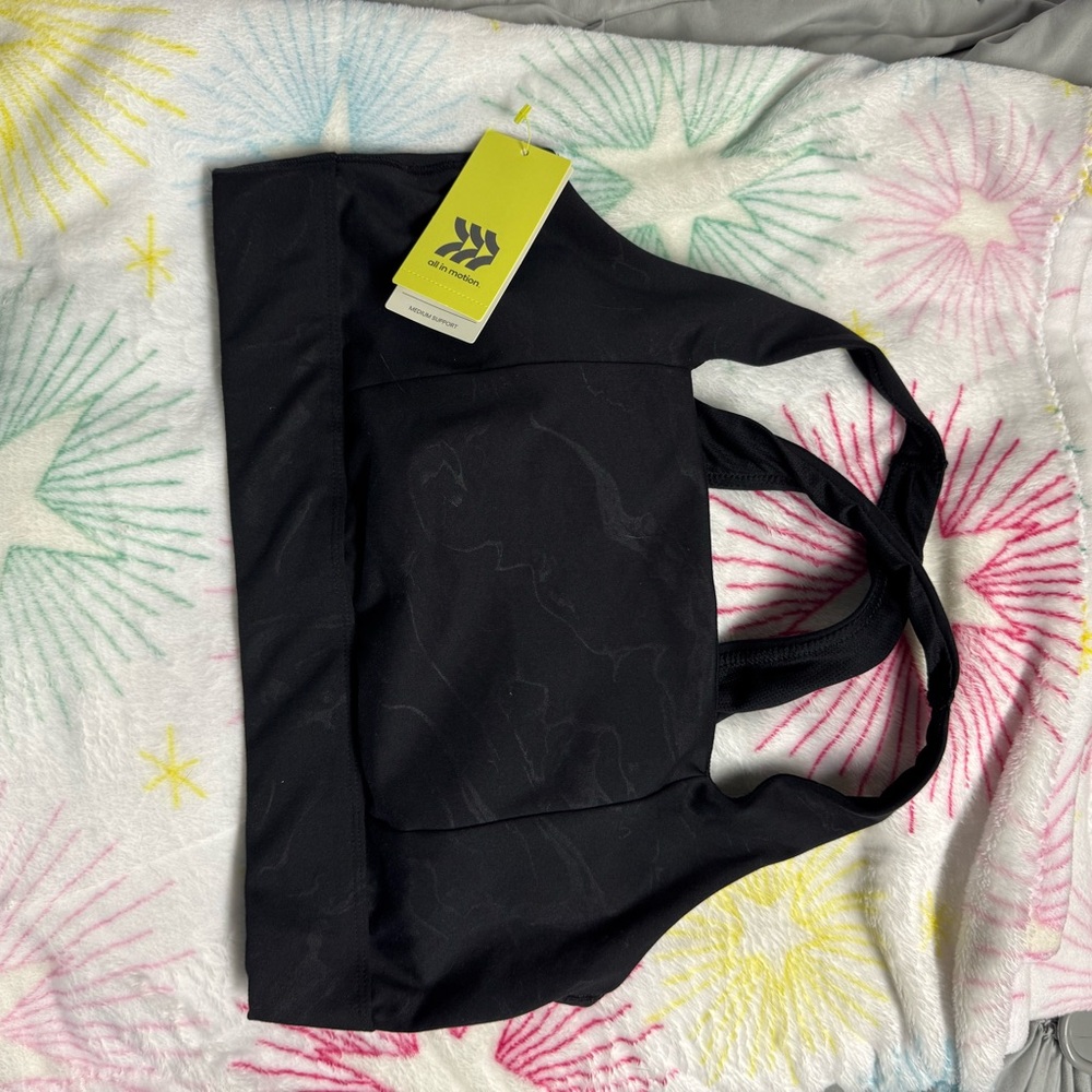 all in motion Black Sports Bra